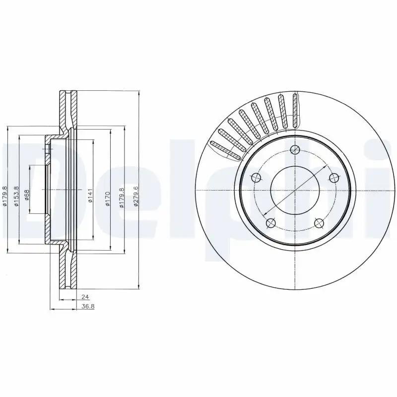 DELPHI BG4282C Ön Fren Diski