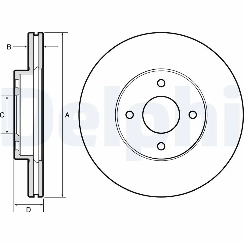 DELPHI BG4454 Ön Fren Diski 402061HA0B