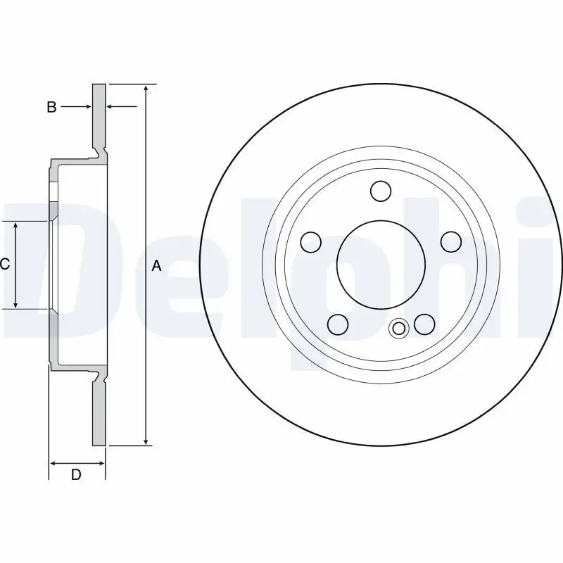 DELPHI BG4555C Arka Fren Diski A2464230012