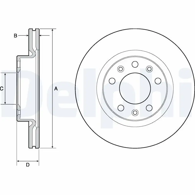 DELPHI BG4700C Ön Fren Diski 1642761280
