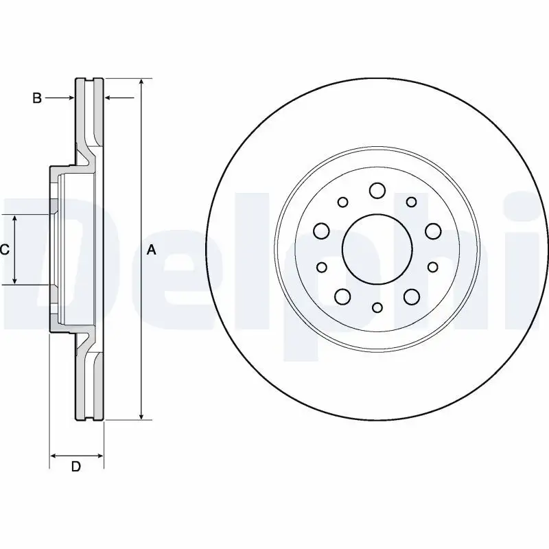 DELPHI BG4797C Ön Fren Diski 51996238
