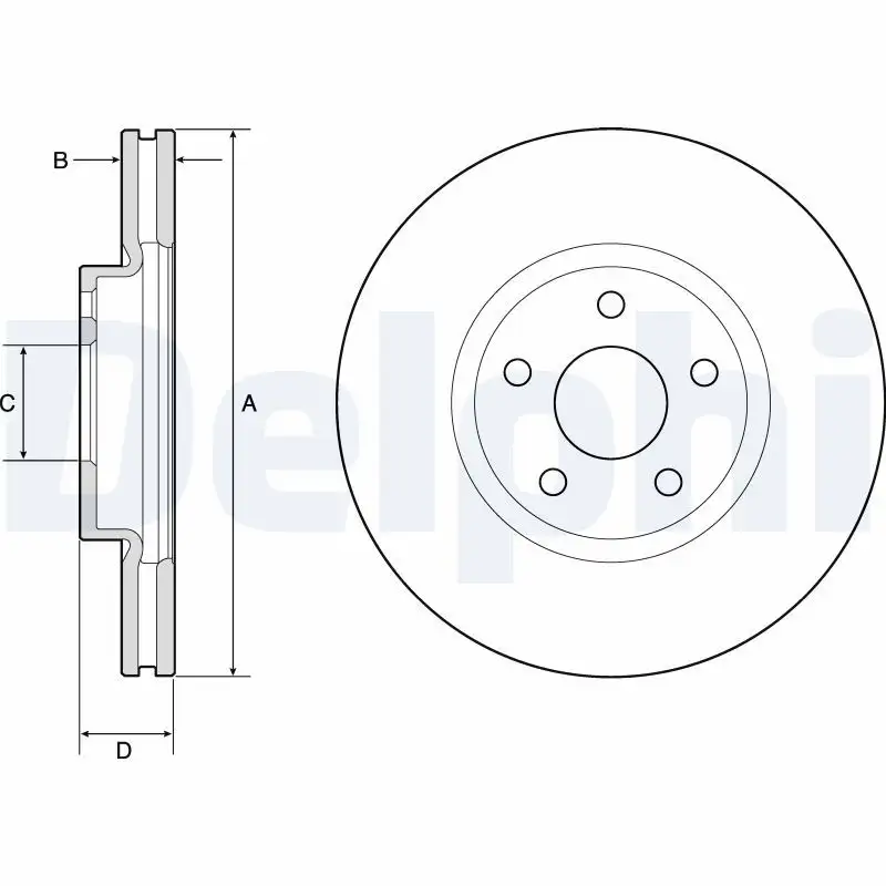DELPHI BG4803C Ön Fren Diski 2032690