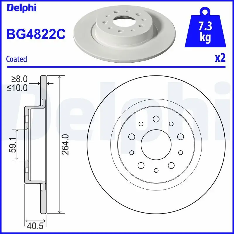 DELPHI BG4822C Arka Fren Diski