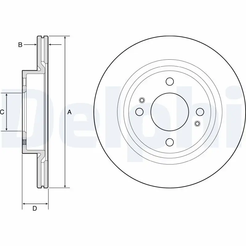 DELPHI BG4830C Ön Fren Diski 4615A129