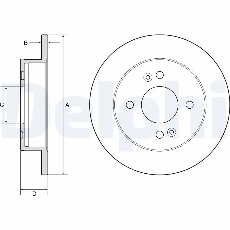 DELPHI BG4917C Arka Fren Diski 58411B9000