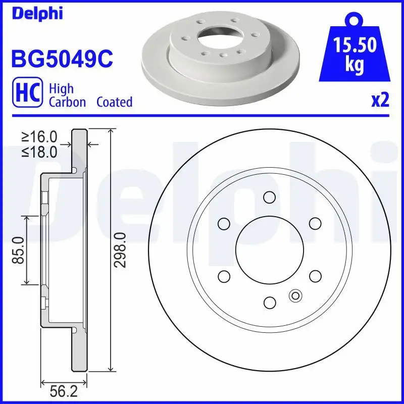 DELPHI BG5049C Arka Fren Diski A9104232100