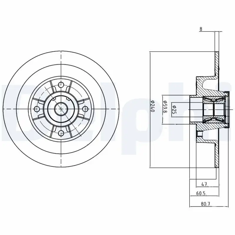 DELPHI BG9028RS Arka Fren Diski