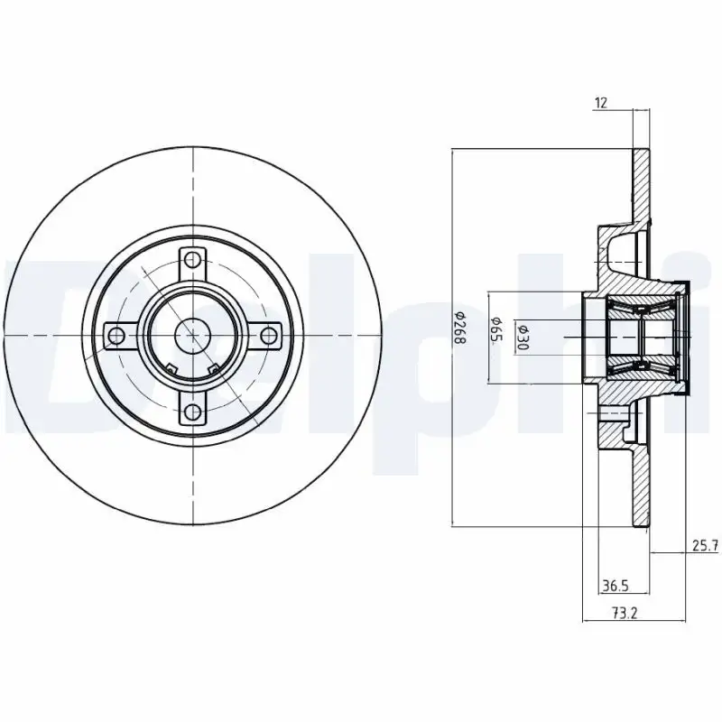 DELPHI BG9053RSC Arka Fren Diski
