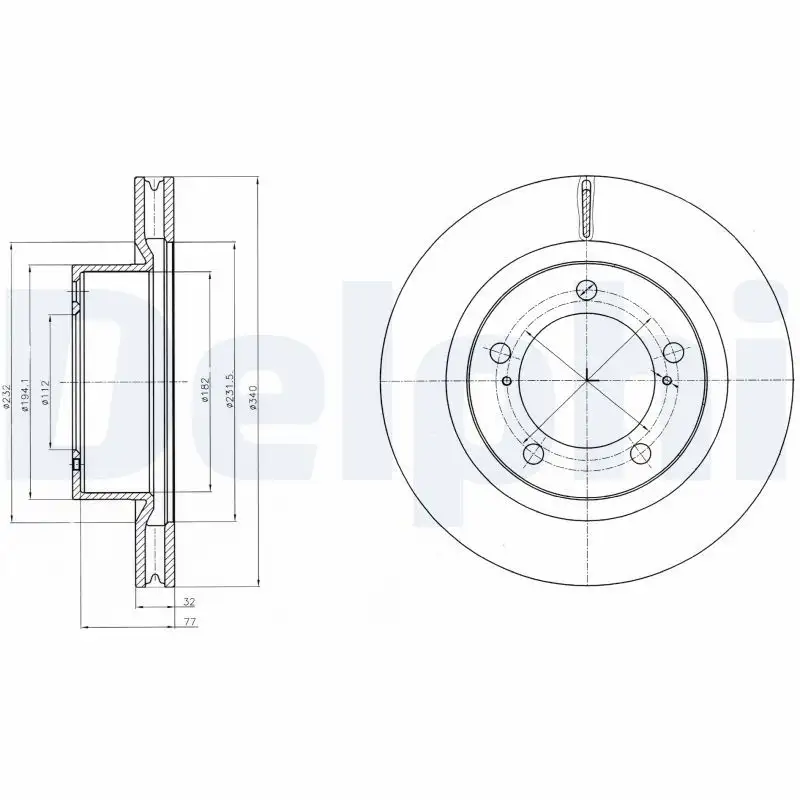 DELPHI BG9067 Ön Fren Diski 4351260180
