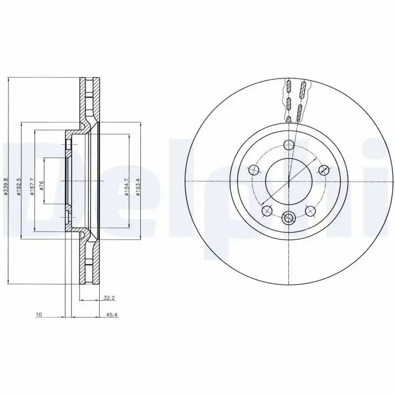 DELPHI BG9106 Ön Fren Diski 7E0615301F