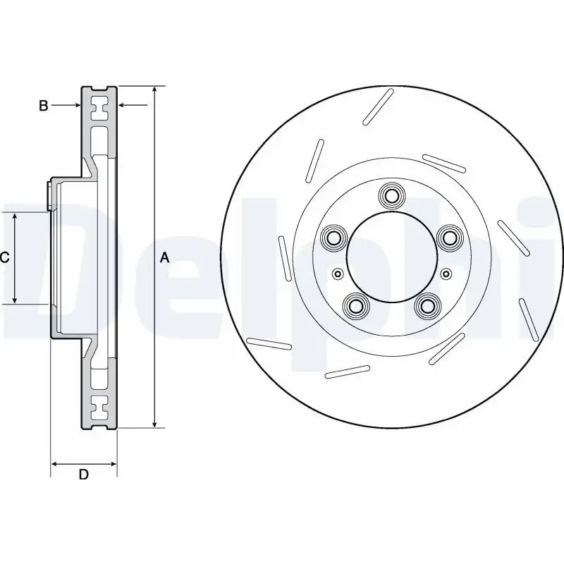 DELPHI BG9128C Ön Fren Diski (Sol) 97035140300