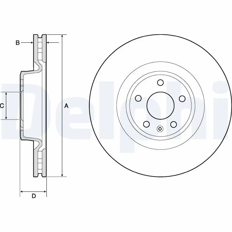 DELPHI BG9173C Ön Fren Diski 4G0615301B