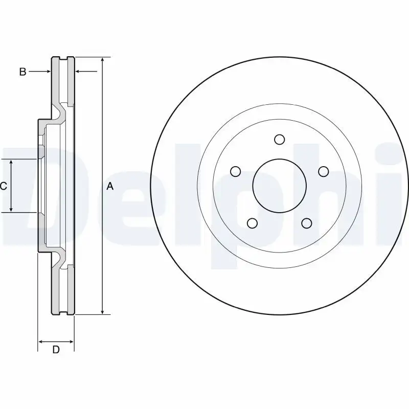DELPHI BG9195C Ön Fren Diski 402065998R