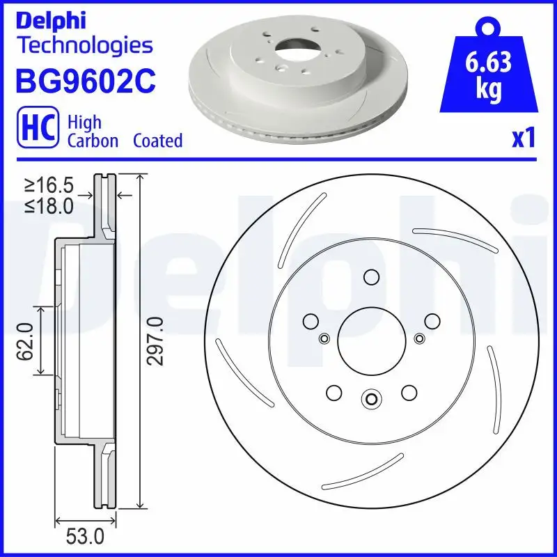 DELPHI BG9602C Arka Fren Diski (Sol) 4243252010
