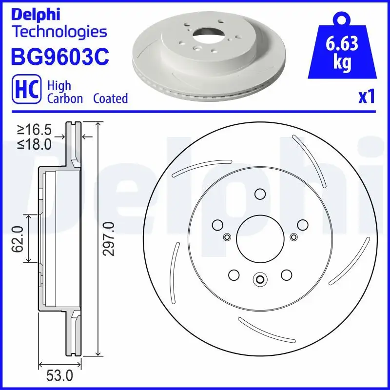 DELPHI BG9603C Arka Fren Diski (Sağ) 4243152190