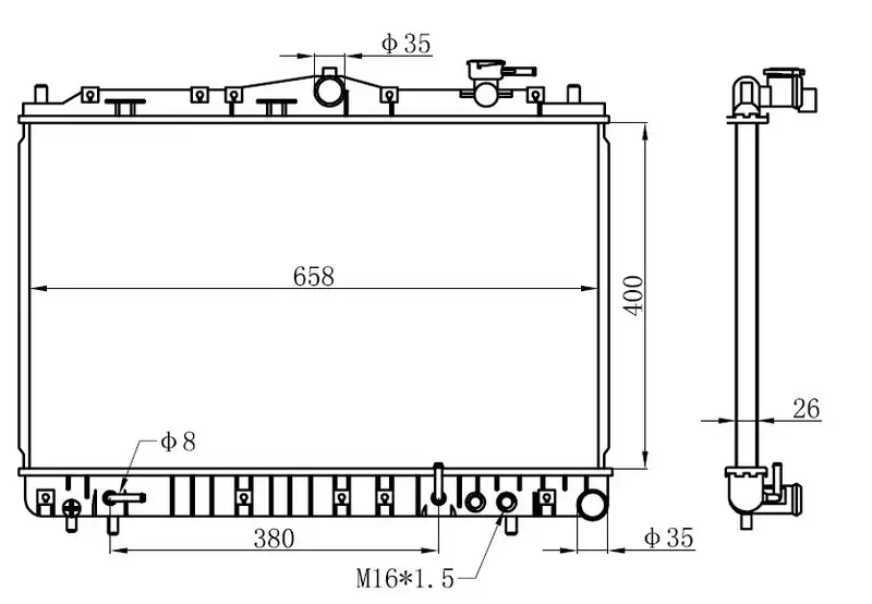 ORIS BHY043026 Radyatör 2531033371