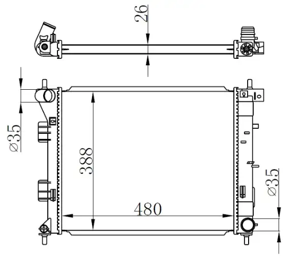 ORIS BHY182026 Radyatör 25310A5800