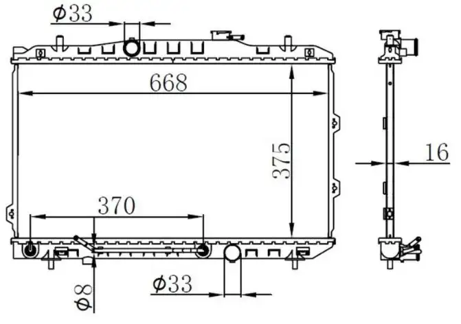 ORIS BKI063016 Radyatör 253102F830