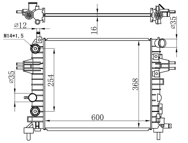 ORIS BOP154026 Radyatör 13145210