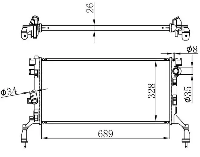ORIS BRN077026 Radyatör 214100004R
