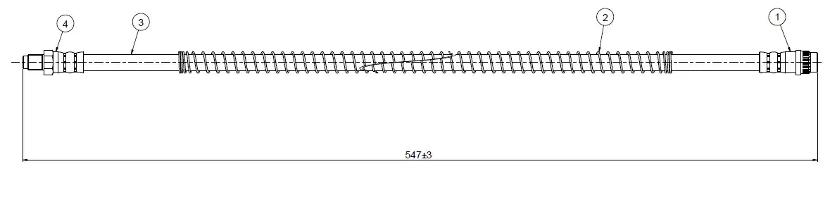CAVO C800412A Ön Fren Hortumu 480663