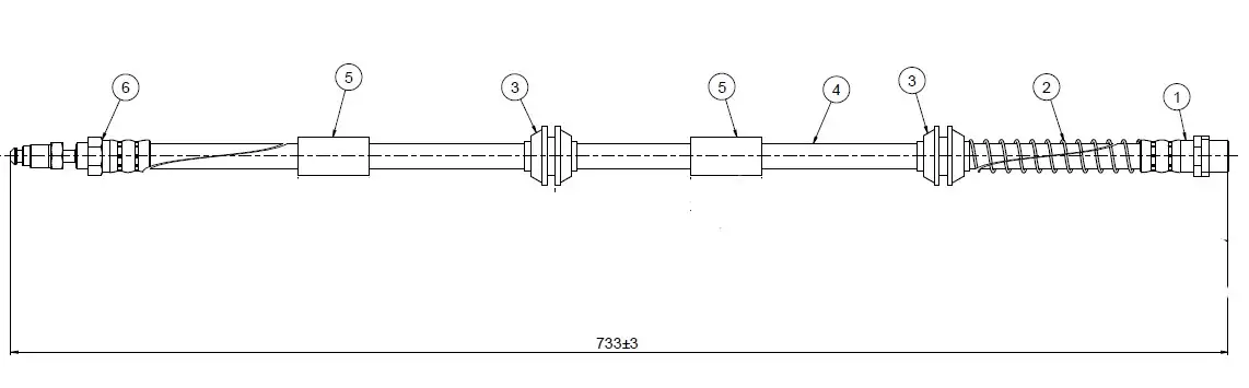 CAVO C900219A Ön Fren Hortumu 7L6611701