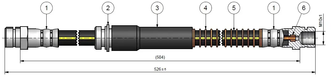 CAVO C900617A Ön Fren Hortumu 1K0611701N