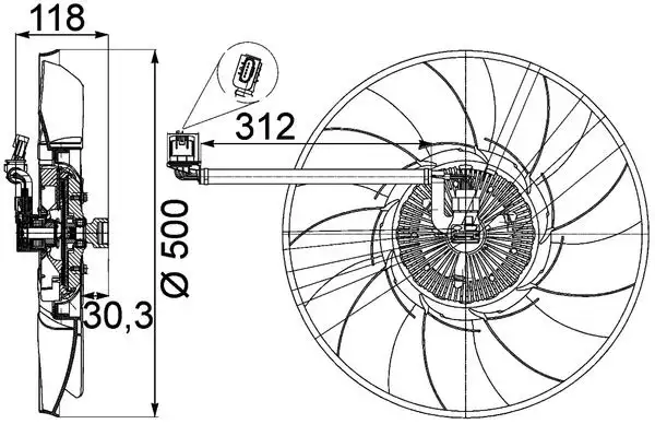 MAHLE CFF468000P Fan Motoru