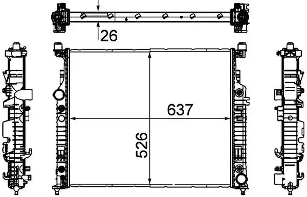 MAHLE CR1706000P Radyatör A2515000403
