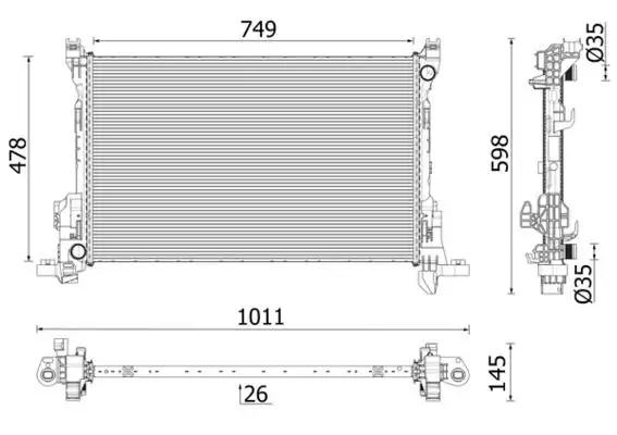 MAHLE CR2637000P Radyatör 214106419R