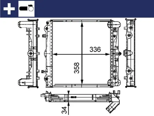 MAHLE CR383000S Radyatör 99610613181
