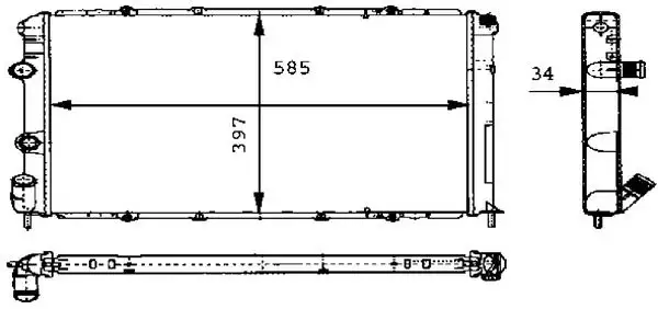MAHLE CR434000S Radyatör 7701352605