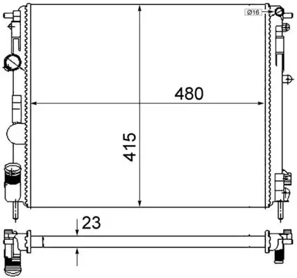MAHLE CR605000S Radyatör 7700430784