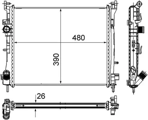 MAHLE CR947000S Radyatör 8200245596
