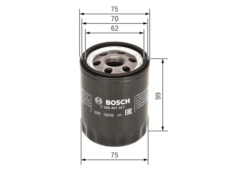 BOSCH F026407027 Yağ Filtresi MN960320