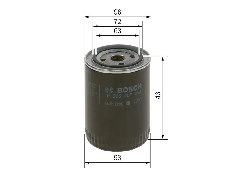 BOSCH F026407053 Yağ Filtresi
