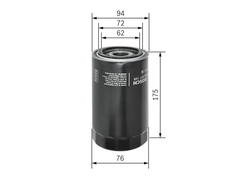 BOSCH F026407129 Yağ Filtresi