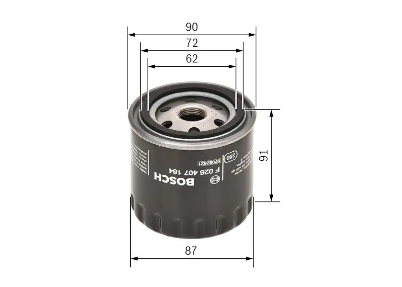 BOSCH F026407184 Yağ Filtresi