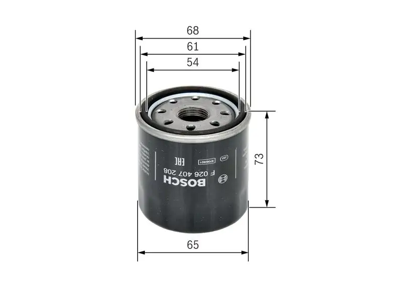 BOSCH F026407208 Yağ Filtresi