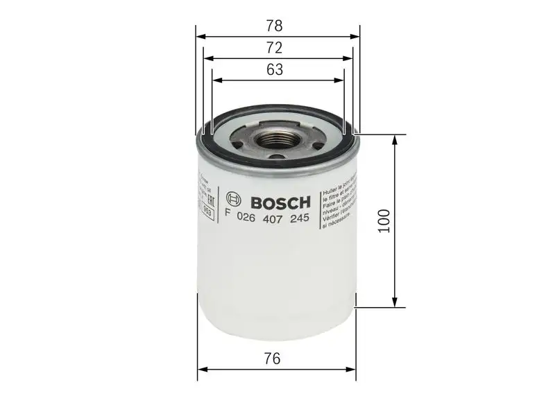 BOSCH F026407245 Yağ Filtresi GK2Q6714AA