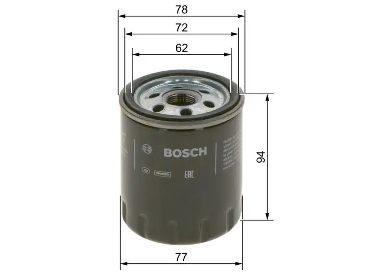 BOSCH F026407268 Yağ Filtresi K9809532380