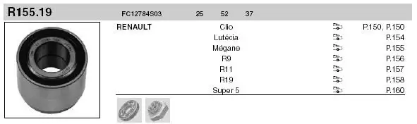 SNR FC12784S03 Arka Aks Rulmanı