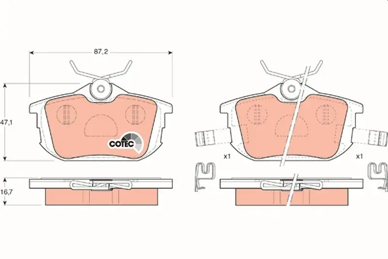 TRW GDB1314 Arka Fren Balatası