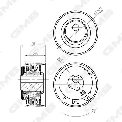 GMB GTB0480 Triger Gergi Rulmanı