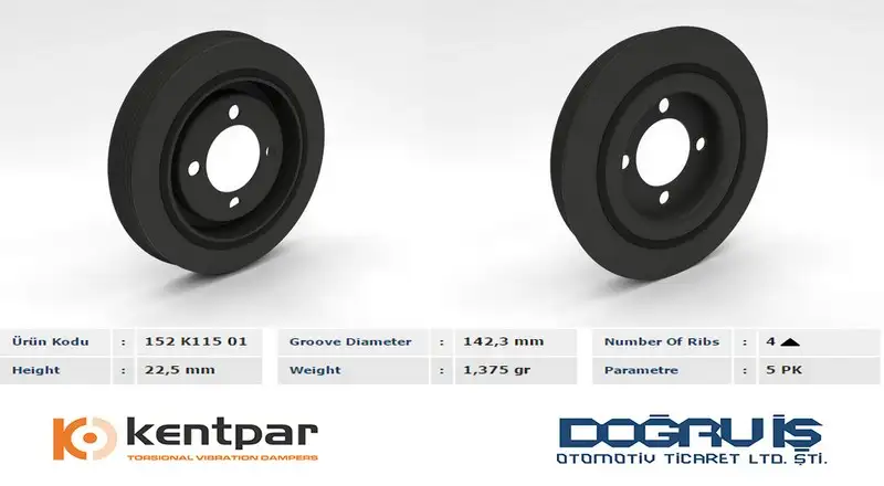 KENTPAR K11501 Krank Kasnağı 2521512002