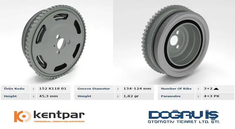 KENTPAR K11801 Krank Kasnağı