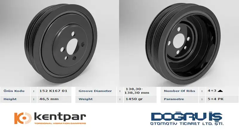 KENTPAR K16701 Krank Kasnağı 03G105243B