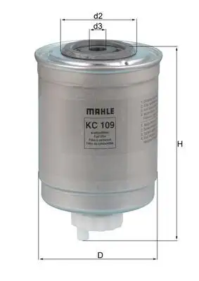 MAHLE KC109 Yakıt Filtresi