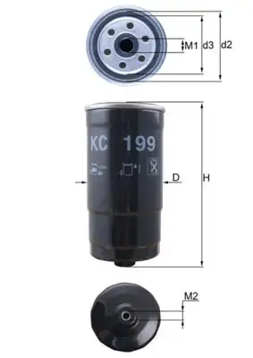 MAHLE KC199 Yakıt Filtresi