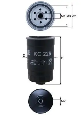 MAHLE KC226 Yakıt Filtresi